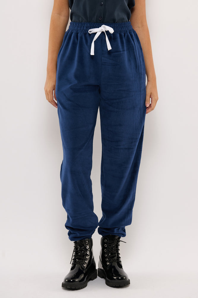 Sophia Lee Saga Jogging pants / Dusty blue velour