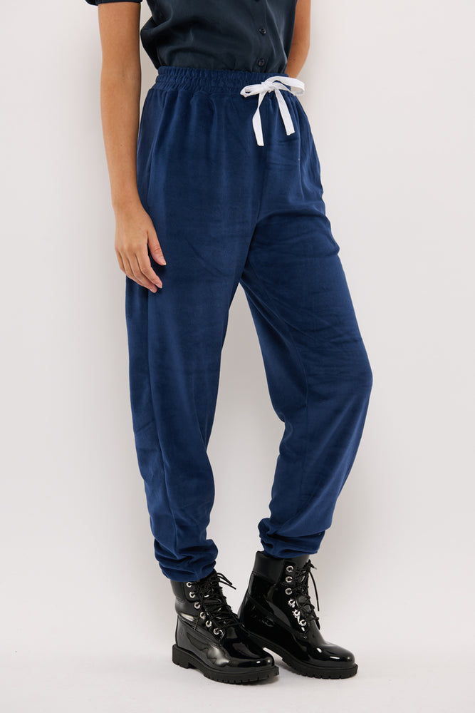 Sophia Lee Saga Jogging pants / Dusty blue velour