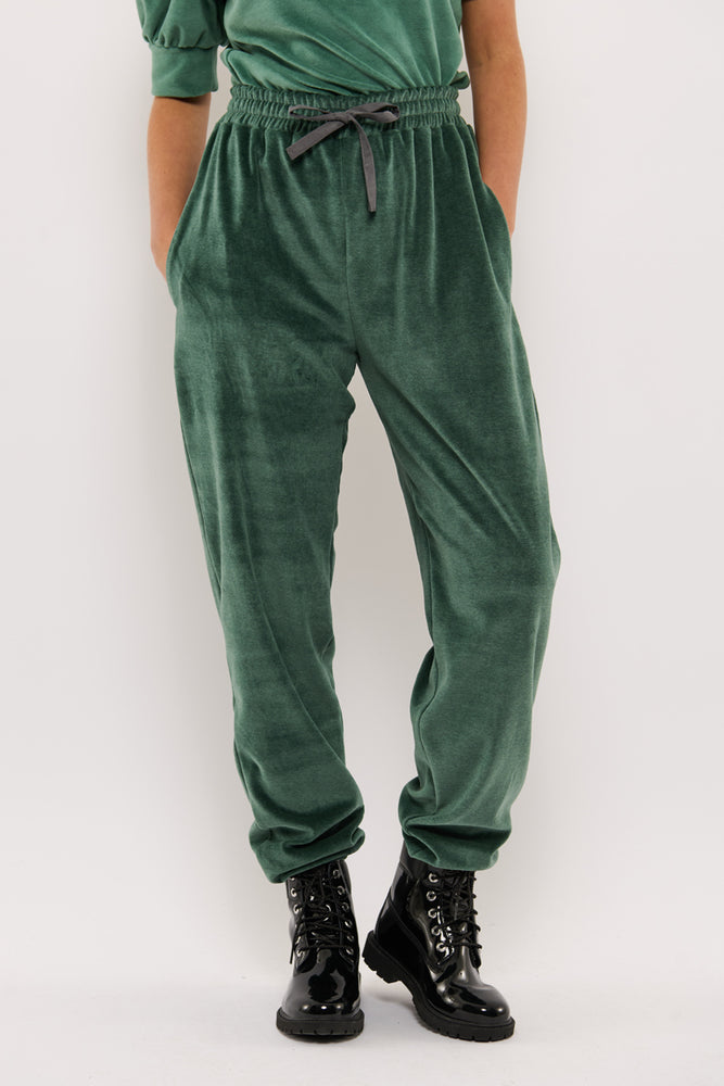 Sophia Lee Saga Jogging pants / Mint petrol velour