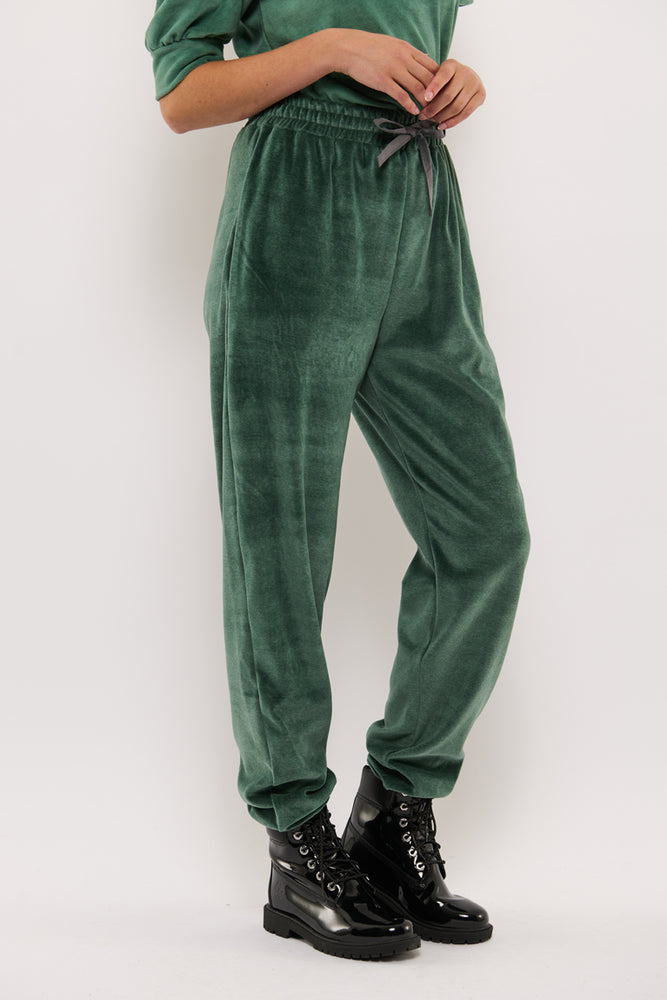 Sophia Lee Saga Jogging pants / Mint petrol velour