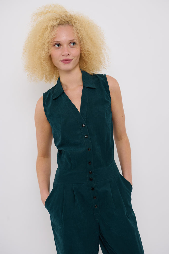 Sophia Lee Asta Jumpsuit / Dark green