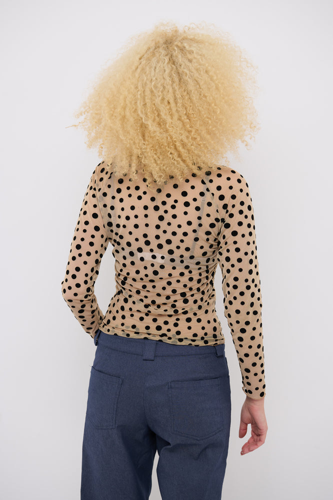 Sophia Lee Lucy Blouse / Nude & black dots