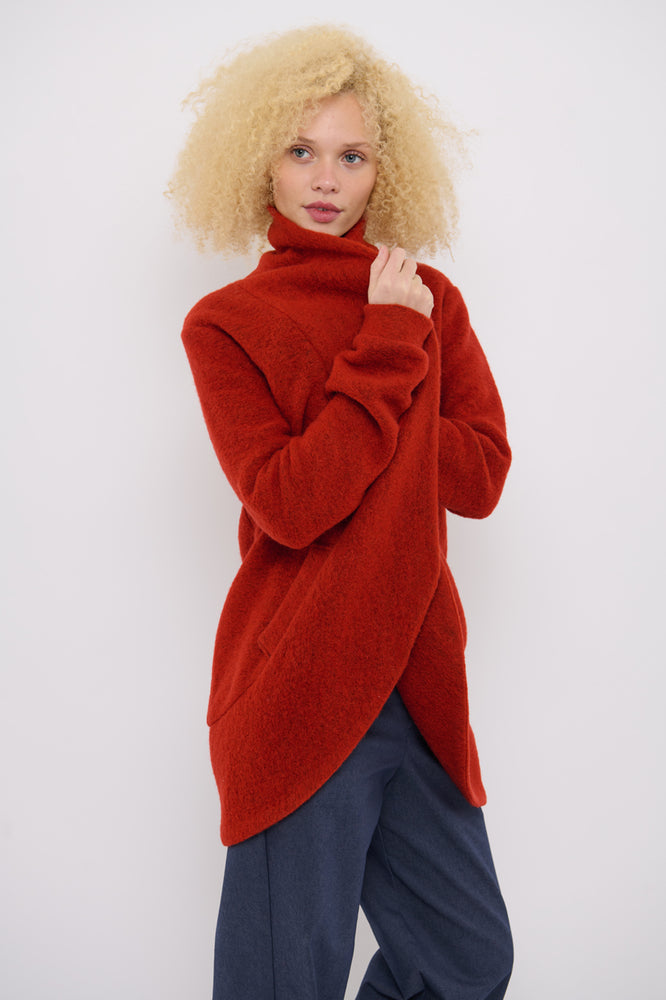 Sophia Lee Lauren Cardigan Long / Okker havane wool