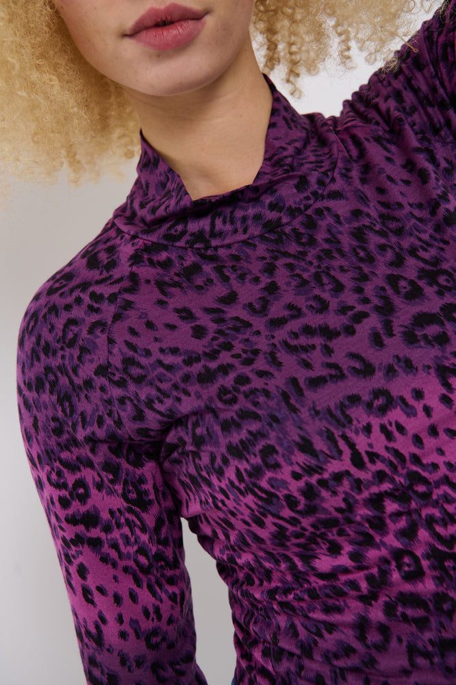 Sophia Lee Lucy Blouse / Purple leopard