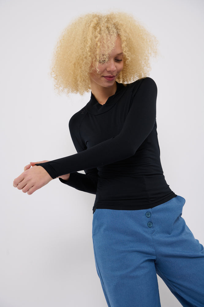 Sophia Lee Lucy Blouse / Soft black