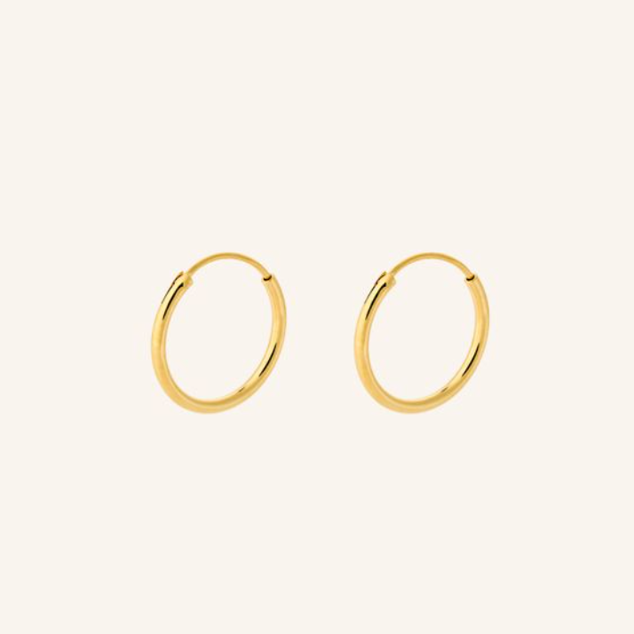 Pernille Corydon Tiny Plain Hoops / Forgyldt