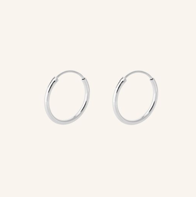 Pernille Corydon Tiny Plain Hoops / Sølv