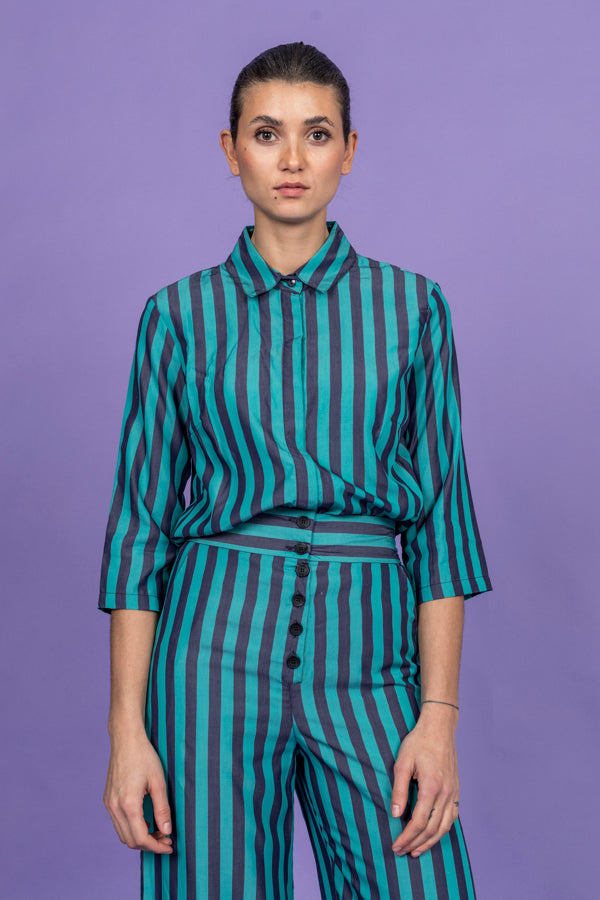 Sophia Lee Noelle shirt / Playful stripes