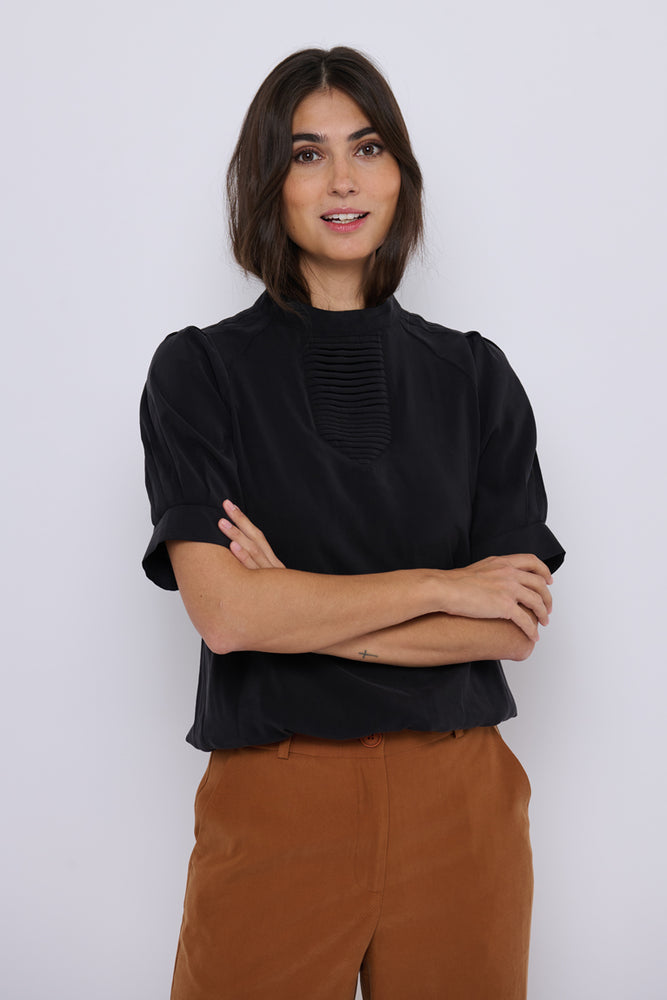 Tolsing Tie Vendeskjorte / Black Cupro