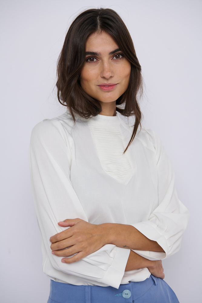 Tolsing Tine Vendeskjorte / White