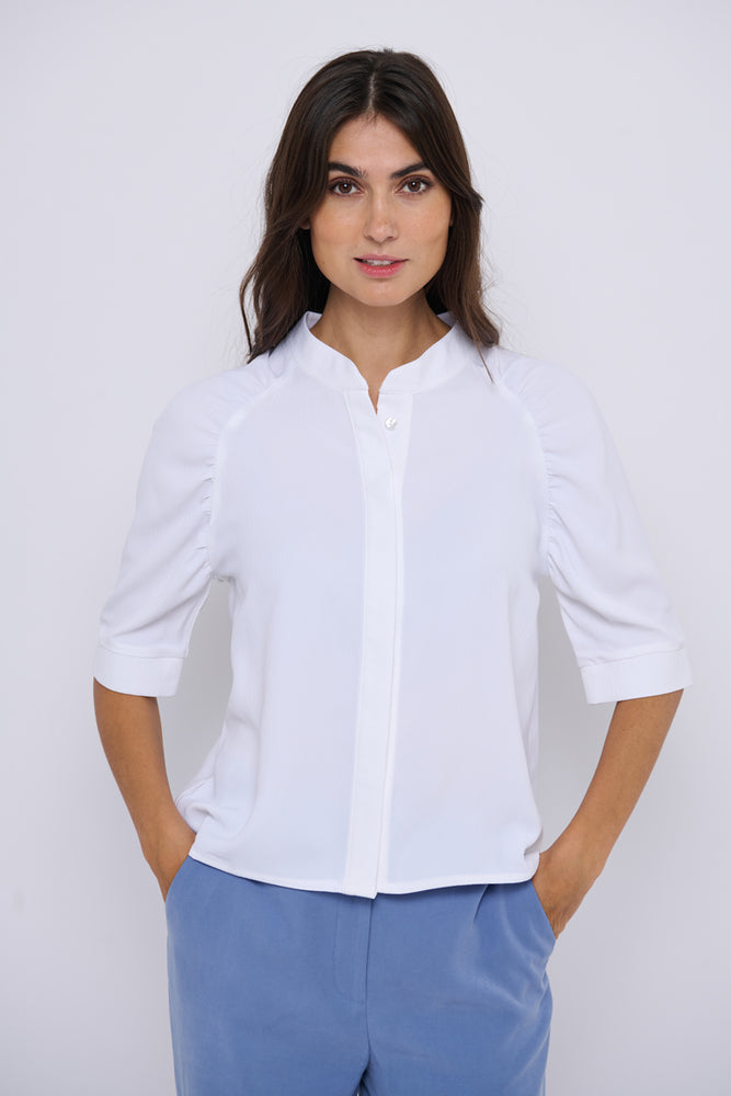 Tolsing Frida Skjorte / White Struktur