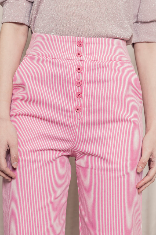 Sophia Lee Wilde Pants / Pink & white stripes